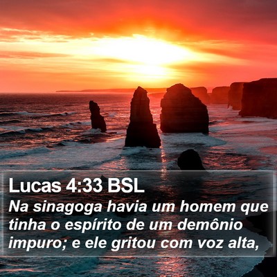 Lucas 4:33 BSL Bible Verse Image