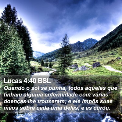 Lucas 4:40 BSL Bible Verse Image