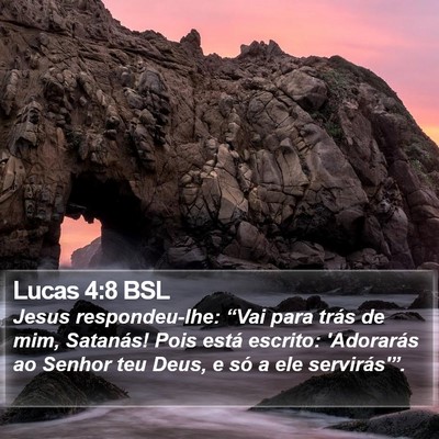 Lucas 4:8 BSL Bible Verse Image