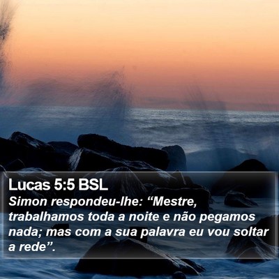 Lucas 5:5 BSL Bible Verse Image