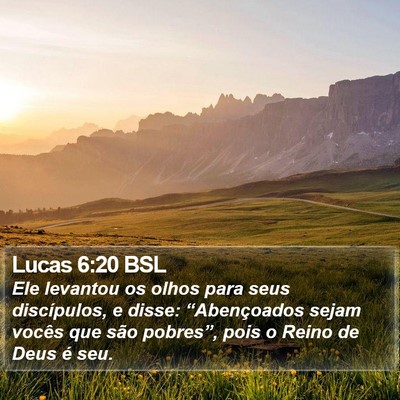 Lucas 6:20 BSL Bible Verse Image