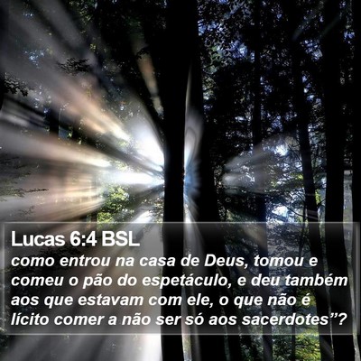 Lucas 6:4 BSL Bible Verse Image