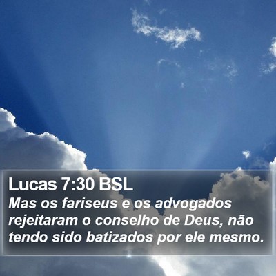 Lucas 7:30 BSL Bible Verse Image