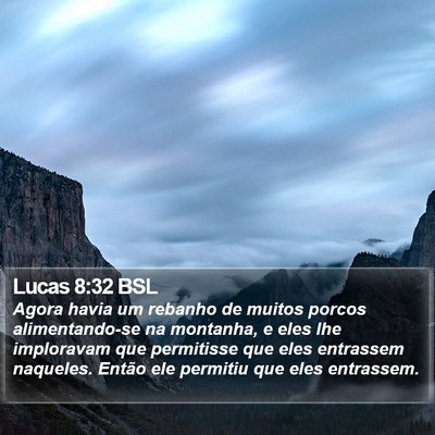 Lucas 8:32 BSL Bible Verse Image
