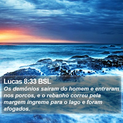Lucas 8:33 BSL Bible Verse Image