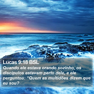 Lucas 9:18 BSL Bible Verse Image