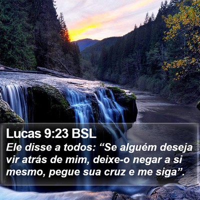 Lucas 9:23 BSL Bible Verse Image