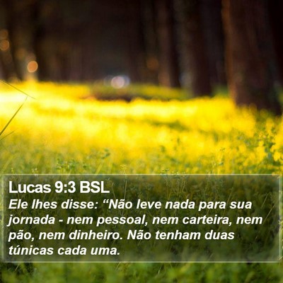 Lucas 9:3 BSL Bible Verse Image