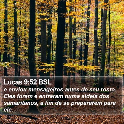 Lucas 9:52 BSL Bible Verse Image