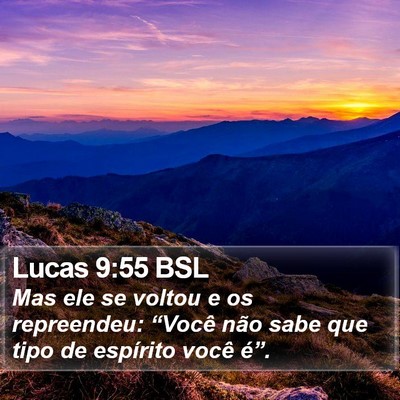 Lucas 9:55 BSL Bible Verse Image