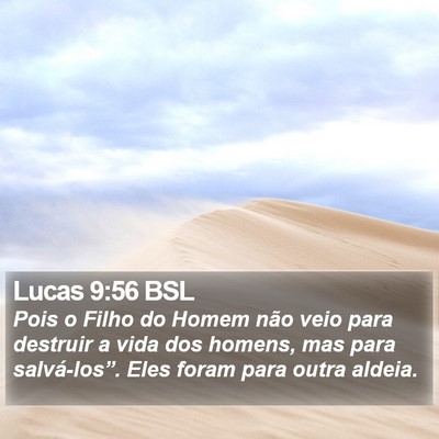 Lucas 9:56 BSL Bible Verse Image