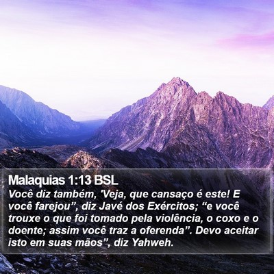 Malaquias 1:13 BSL Bible Verse Image