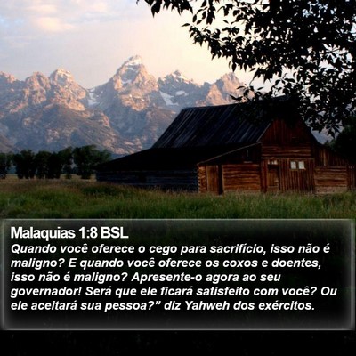 Malaquias 1:8 BSL Bible Verse Image