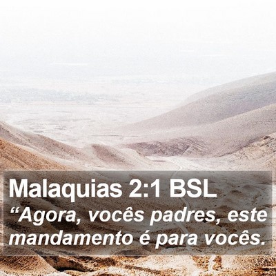 Malaquias 2:1 BSL Bible Verse Image
