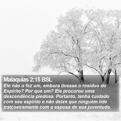 Malaquias 2:15 BSL Bible Verse Image