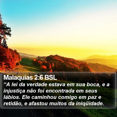 Malaquias 2:6 BSL Bible Verse Image