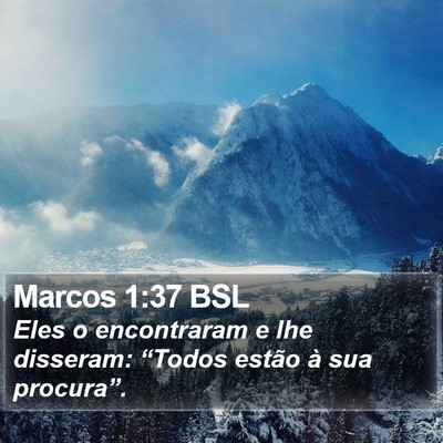 Marcos 1:37 BSL Bible Verse Image