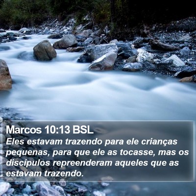 Marcos 10:13 BSL Bible Verse Image