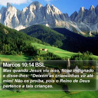 Marcos 10:14 BSL Bible Verse Image