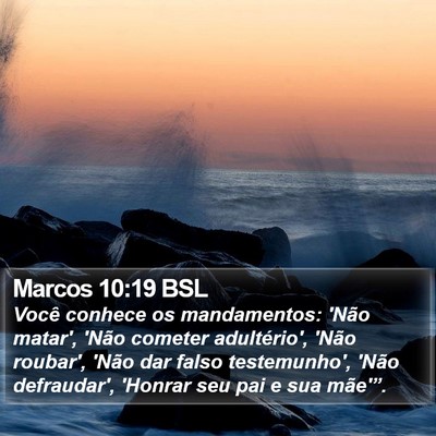 Marcos 10:19 BSL Bible Verse Image