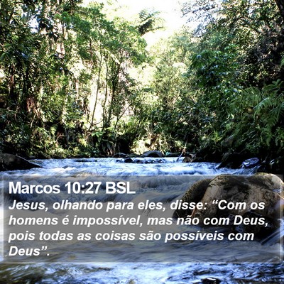 Marcos 10:27 BSL Bible Verse Image