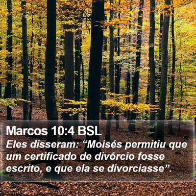 Marcos 10:4 BSL Bible Verse Image