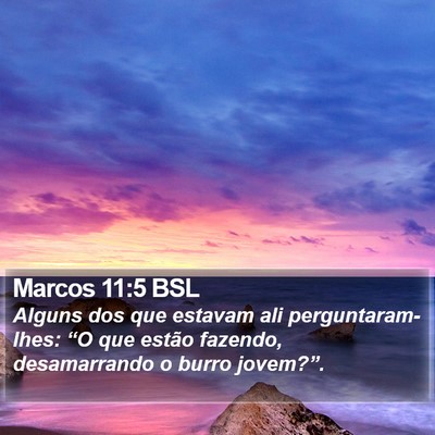 Marcos 11:5 BSL Bible Verse Image
