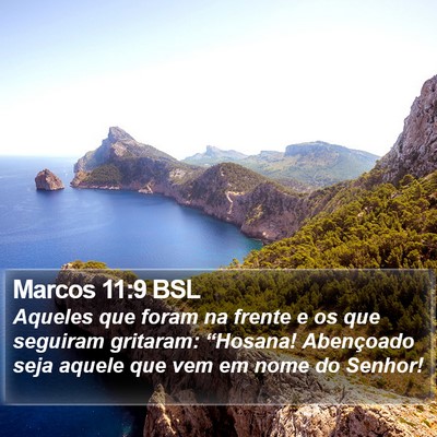 Marcos 11:9 BSL Bible Verse Image