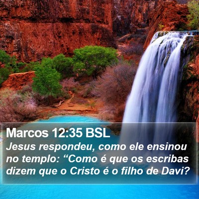 Marcos 12:35 BSL Bible Verse Image