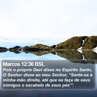 Marcos 12:36 BSL Bible Verse Image