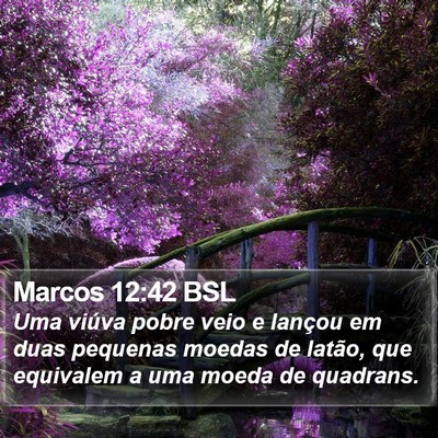 Marcos 12:42 BSL Bible Verse Image