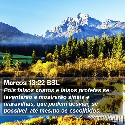 Marcos 13:22 BSL Bible Verse Image