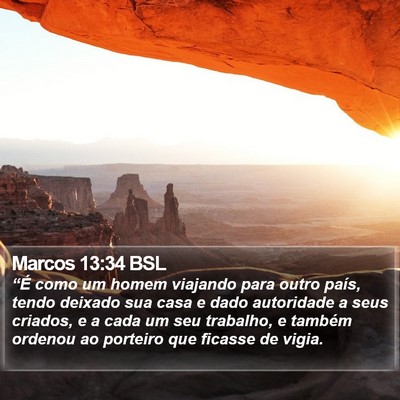 Marcos 13:34 BSL Bible Verse Image