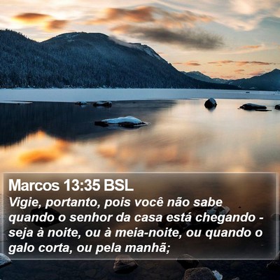 Marcos 13:35 BSL Bible Verse Image