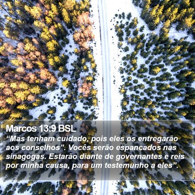 Marcos 13:9 BSL Bible Verse Image