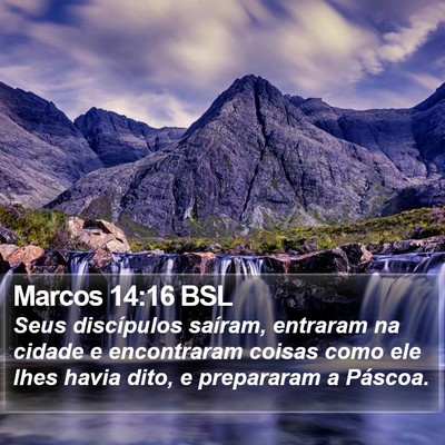 Marcos 14:16 BSL Bible Verse Image