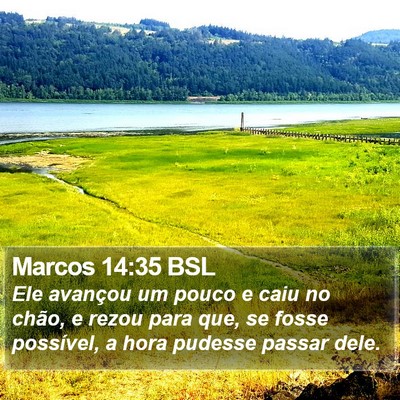 Marcos 14:35 BSL Bible Verse Image