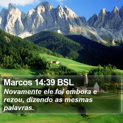 Marcos 14:39 BSL Bible Verse Image
