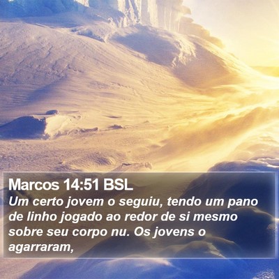 Marcos 14:51 BSL Bible Verse Image