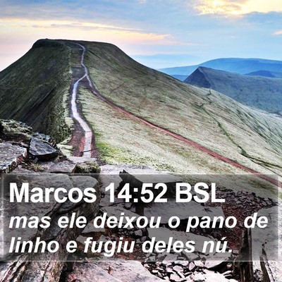Marcos 14:52 BSL Bible Verse Image