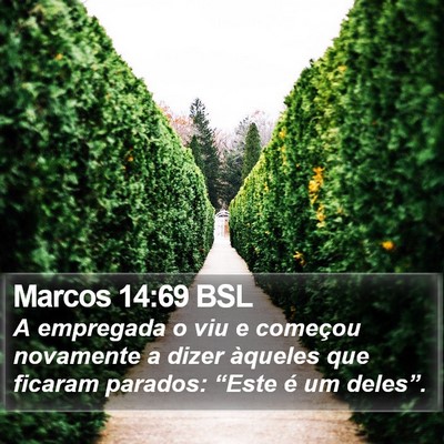 Marcos 14:69 BSL Bible Verse Image