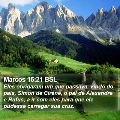 Marcos 15:21 BSL Bible Verse Image