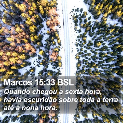 Marcos 15:33 BSL Bible Verse Image