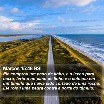 Marcos 15:46 BSL Bible Verse Image