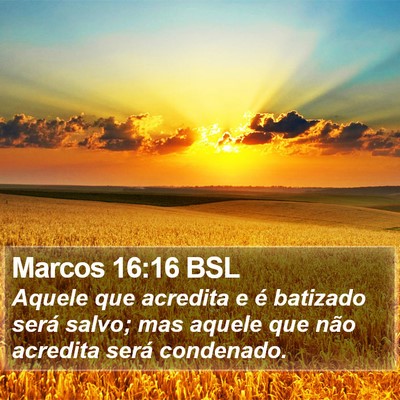 Marcos 16:16 BSL Bible Verse Image