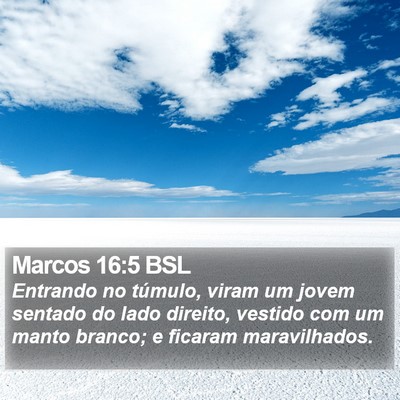 Marcos 16:5 BSL Bible Verse Image