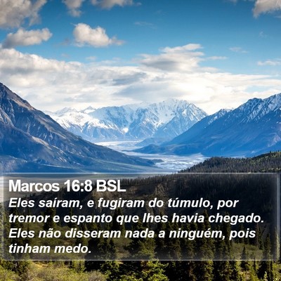 Marcos 16:8 BSL Bible Verse Image