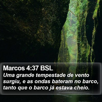 Marcos 4:37 BSL Bible Verse Image