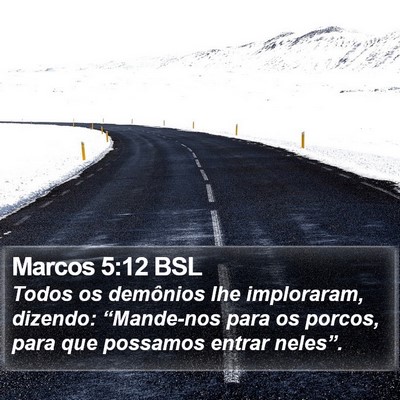 Marcos 5:12 BSL Bible Verse Image