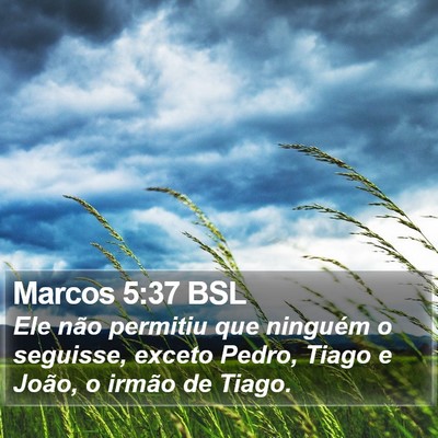 Marcos 5:37 BSL Bible Verse Image